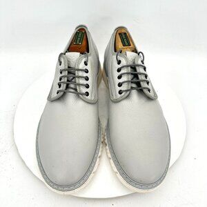 Fabi Men Size EU 43 US 10.5 Light Grey Leather White Rubber Sole Casual Shoes